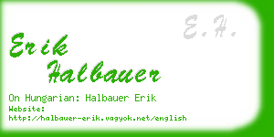 erik halbauer business card